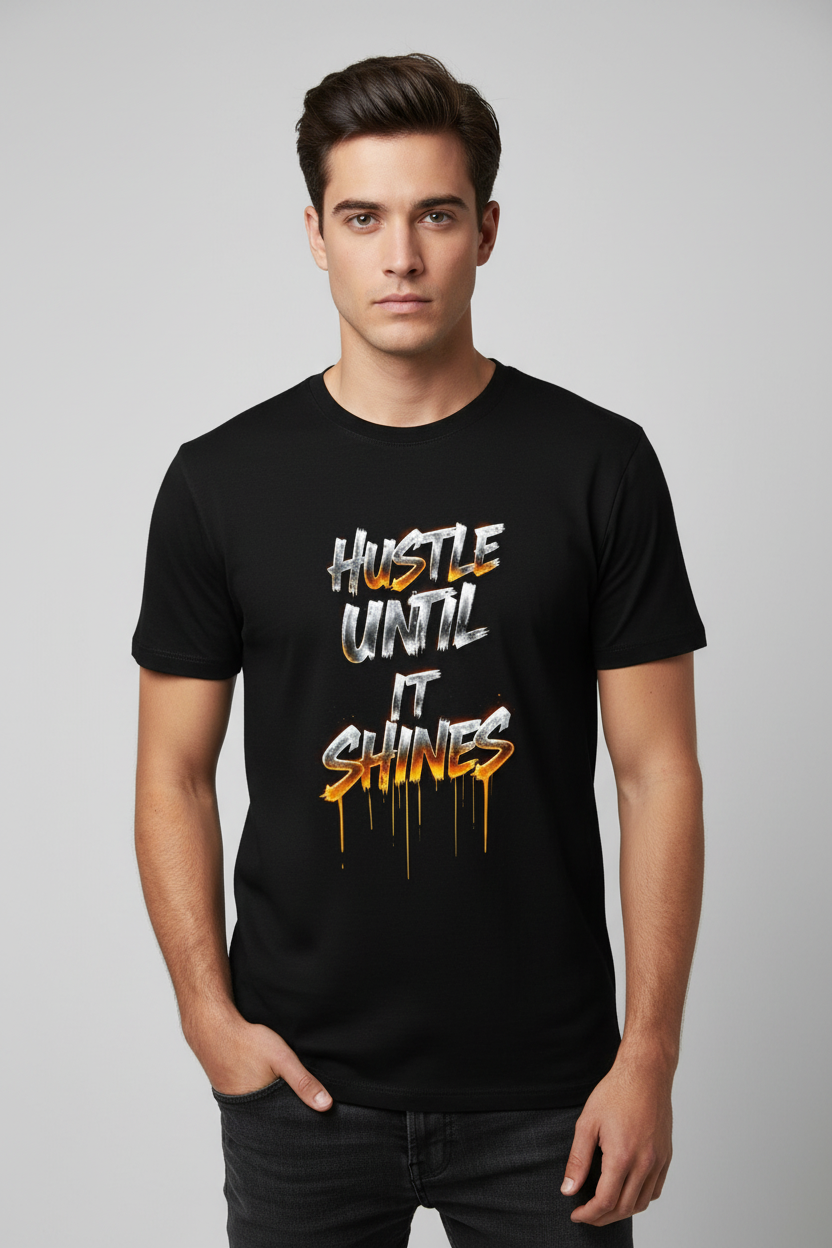 "Hustle Until It Shines" - T-shirt Édition Limitée Streetwear Streetscorner