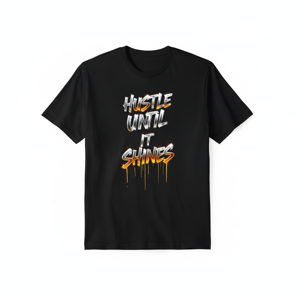"Hustle Until It Shines" - T-shirt Édition Limitée Streetwear Streetscorner