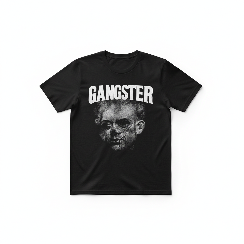 T-Shirt Gangster Noir Premium - Édition Limitée Streetwear Streetscorner