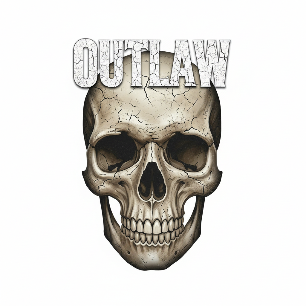 OUTLAW Skull Design Extracted