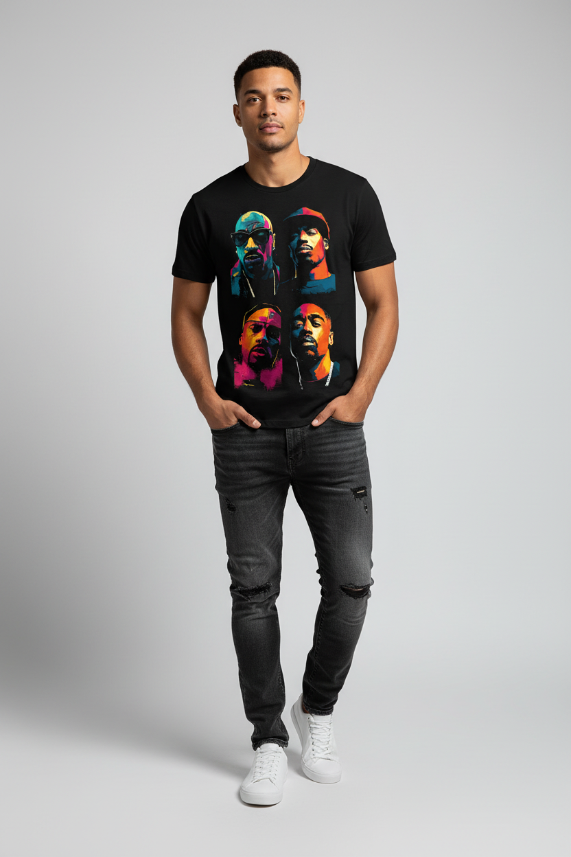 "Rap Icons" - T-shirt Pop Art Édition Limitée Streetwear Streetscorner
