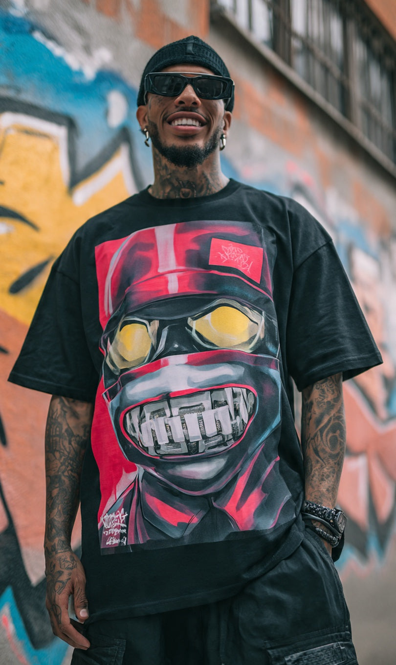 Cyber Warrior  Oversized T-Shirt Streetscorner