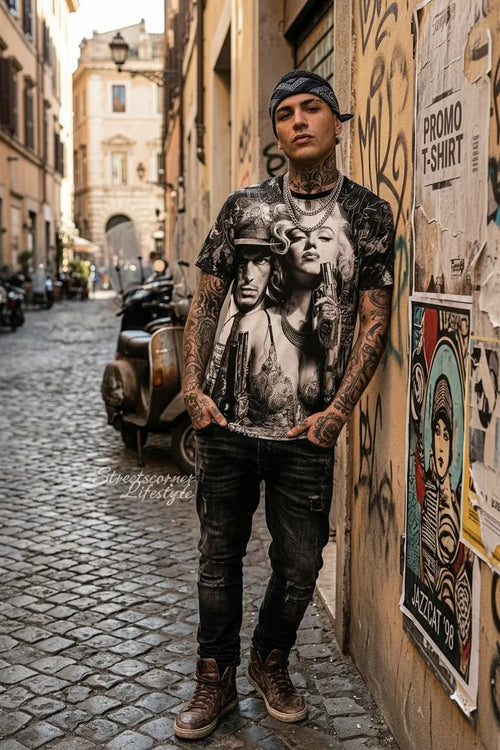 Streetscorner - Cobblestone street